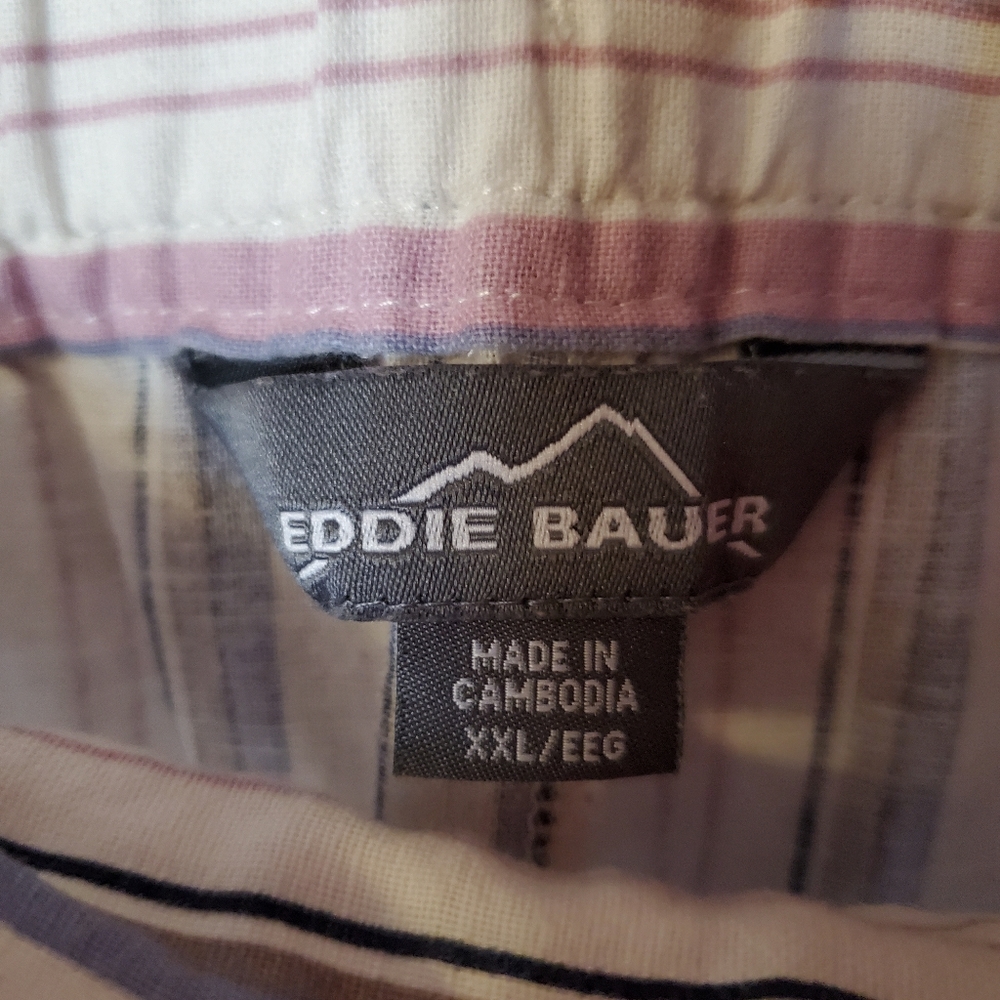 Eddie Bauer Briar Striped Cuffed Linen Shorts - Picture 3 of 4